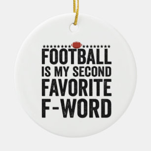 Fußball ist mein zweites Lieblingsgeschenk für Wor Keramik Ornament