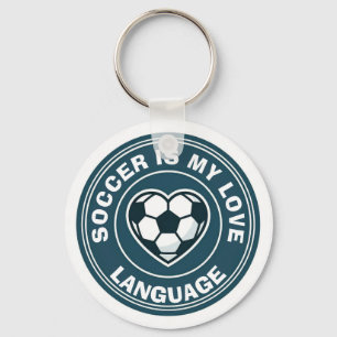 Fußball ist meine Liebessprache; Fußball Herz Lieb Schlüsselanhänger