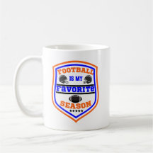 Fußball ist meine Lieblingssaison Logo Orange Blue