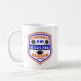 Fußball ist meine Lieblingssaison Logo Orange Blue Kaffeetasse