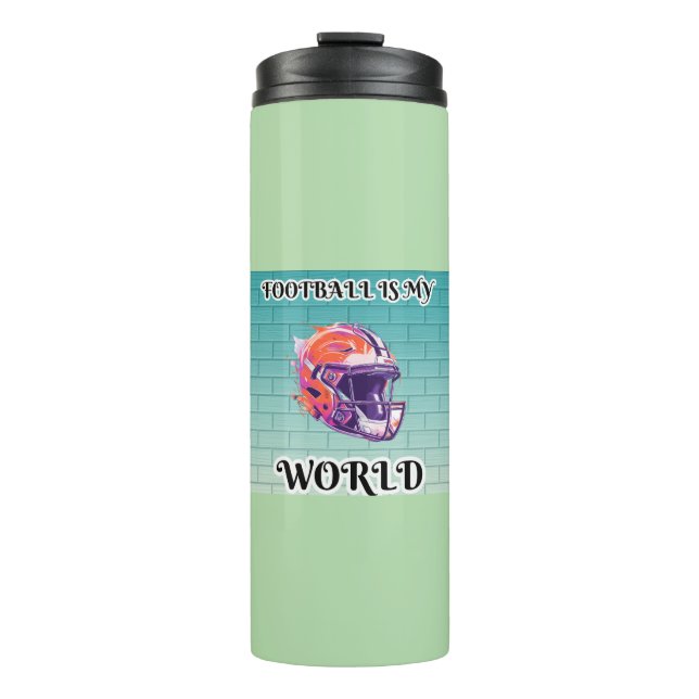 Fußball ist meine Welt Thermosbecher (Vorderseite)