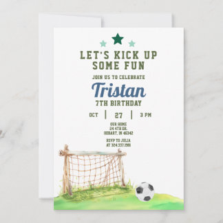 Fußball ist Spielzeit, jedes Alter von Geburtstag  Einladung