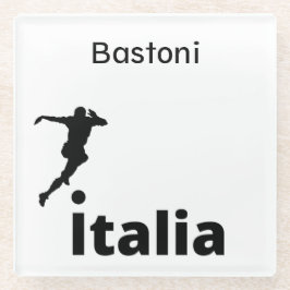 Fußball Italien, anpassbar Glasuntersetzer