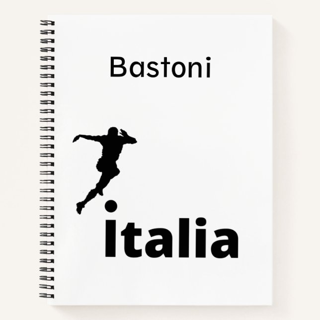 Fußball Italien, anpassbar Notizbuch (Vorderseite)