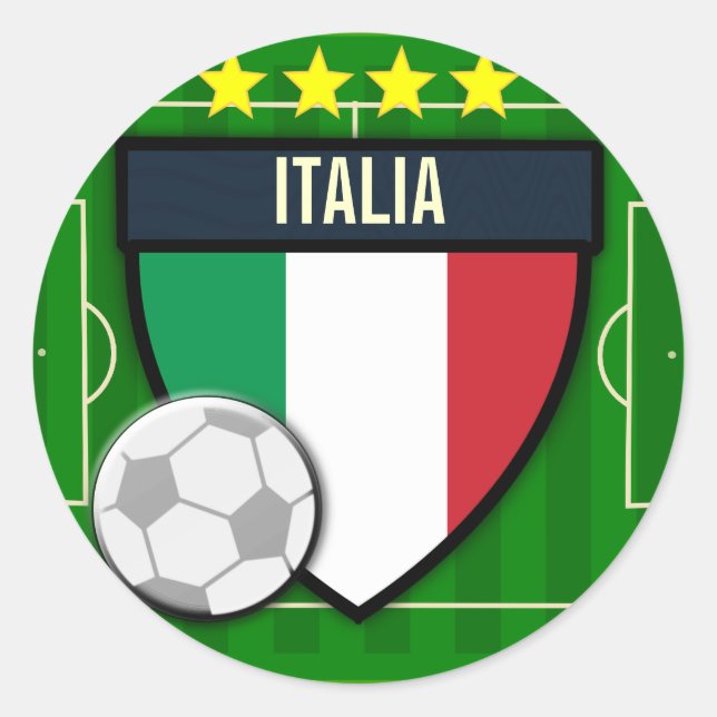 Fußball Italiens Italien Runder Aufkleber (Vorderseite)