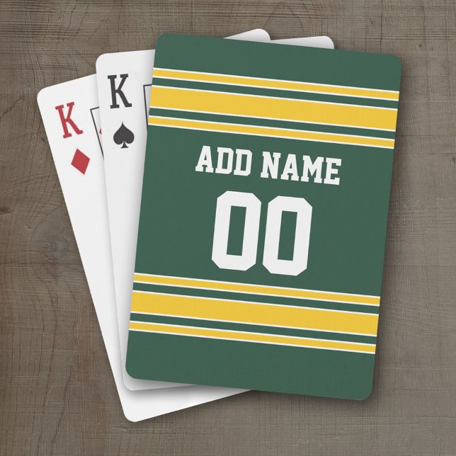 Fußball Jersey mit Individuelle Name Nummer Spielkarten (Personalized Playing Cards - Sports Jersey Design)