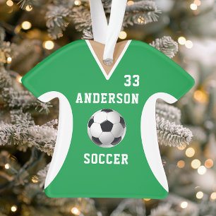 Fußball-Jersey-Sportteam Uniform Green Ornament