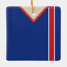 Fußball-Jersey-Vorlagendekoration, Blue Red