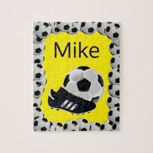 Fußball-Jigsaw-Puzzle Gelb