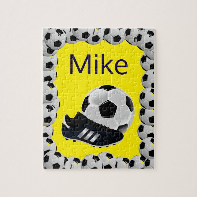 Fußball-Jigsaw-Puzzle Gelb (Vertikal)