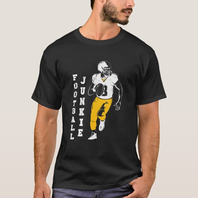 Fußball Junkie Linebacker Frauen Fußball T-Shirt (Vorderseite)