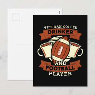 Fußball Kaffee Feiertagspostkarte