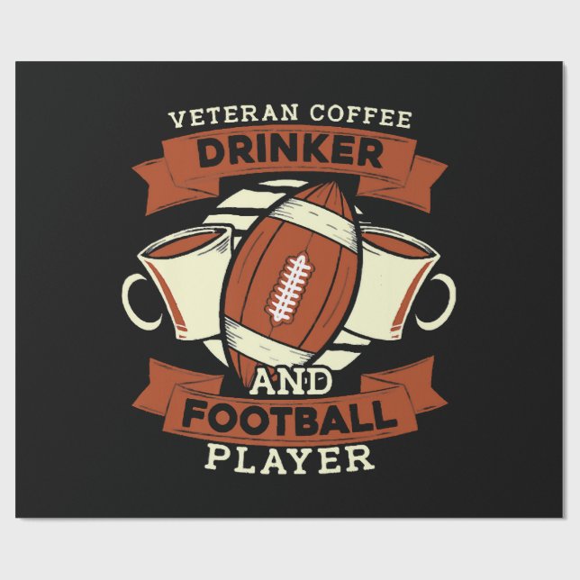 Fußball-Kaffee Geschenkpapier (Flach)