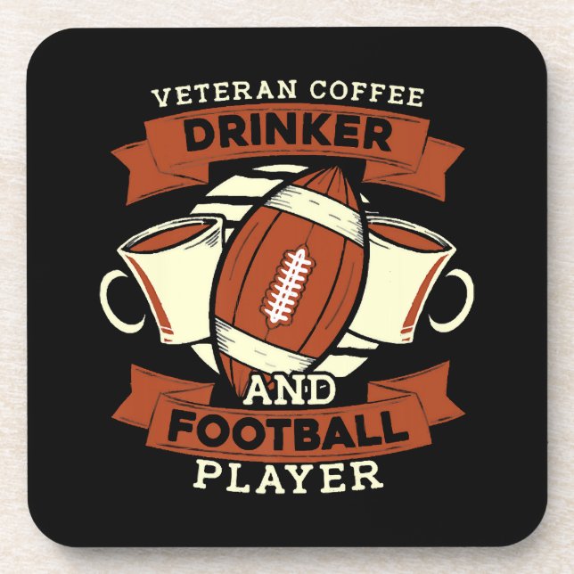Fußball Kaffee Getränkeuntersetzer (Vorderseite)