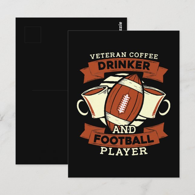 Fußball-Kaffee Postkarte (Vorne/Hinten)