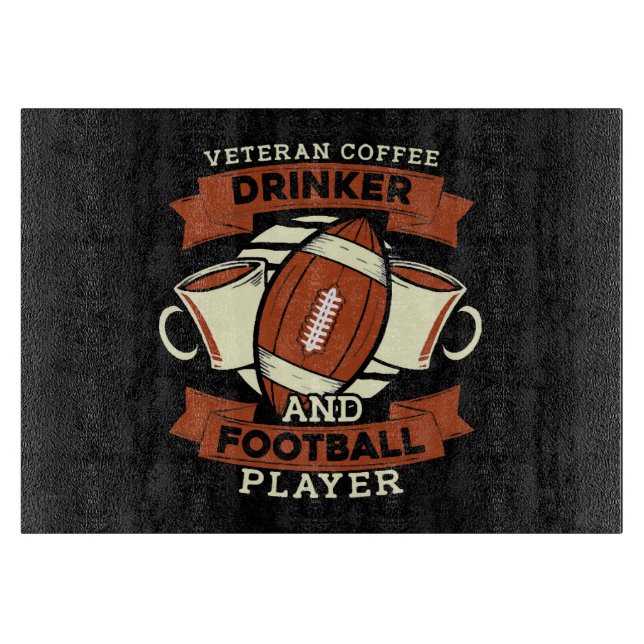 Fußball-Kaffee Schneidebrett (Vorderseite)