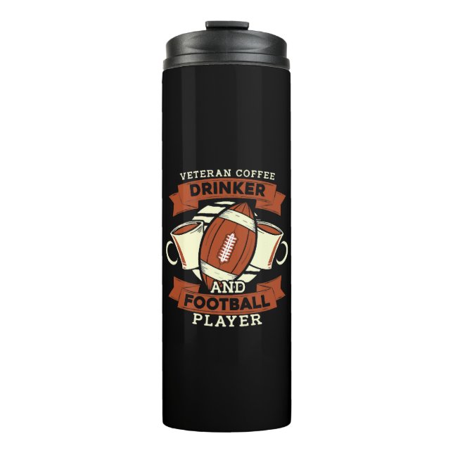 Fußball-Kaffee Thermosbecher (Vorderseite)