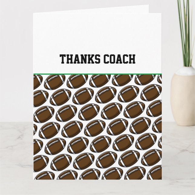 Fußball-Karte Danke Coach Sie Rock Karte (Vorderseite)