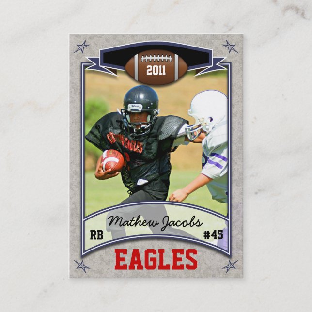 Fußball-Karte Visitenkarte (Vorderseite)