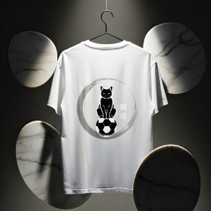 Fußball-Katzen-T-Shirt mit kühnen Design - Jungen- Tri-Blend Shirt