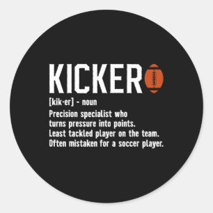 Fußball-Kicker Definition Kicker Fußball Placeki Runder Aufkleber