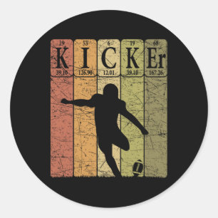 Fußball-Kicker Regelmäßiges Tischelement Fußball P Runder Aufkleber