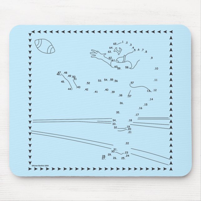 Fußball-Kicker verbinden die Punkte Mousepad (Vorne)