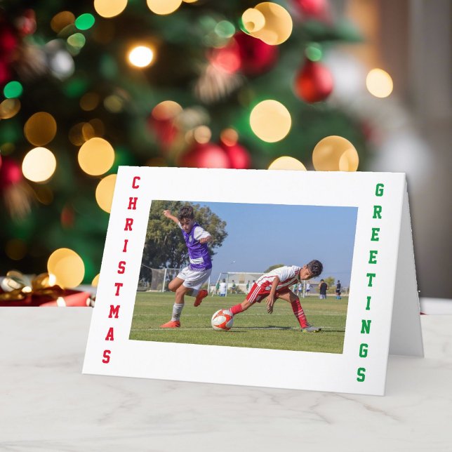 Fußball Kinder 3 Foto Weihnachtskarte Feiertagskarte (Von Creator hochgeladen)