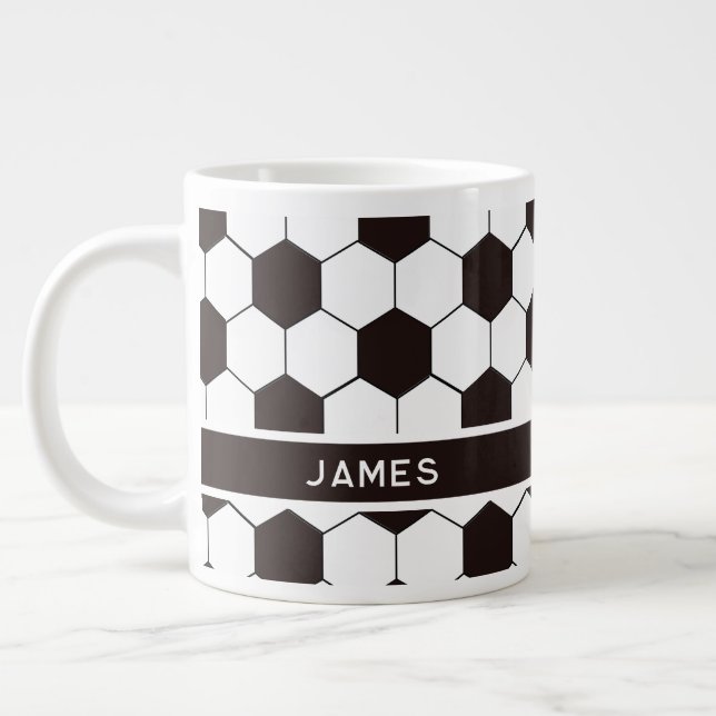 Fußball Kinder Fußball Fußball Muster Fußball Gebu Jumbo-Tasse (Links)