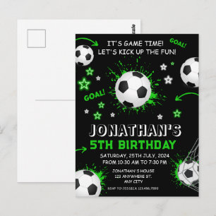 Fußball-Kinder-Geburtstagsfeier Postkarte