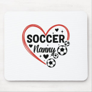 Fußball-Kinderbetreuerin Herz Fußball-Spieler-Kind Mousepad