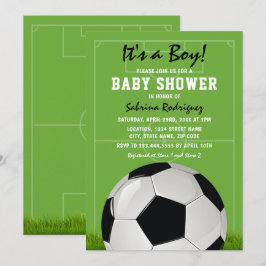 Fußball-Kinderdusche | Es ist ein Junge Einladung