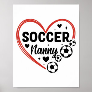 Fußball Kindermädchen Herz Fußballspieler Kindermä Poster