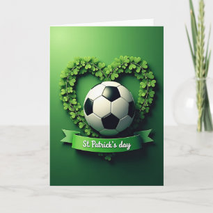 Fußball-Kleeblatt-St.-Patricks-Karte Karte