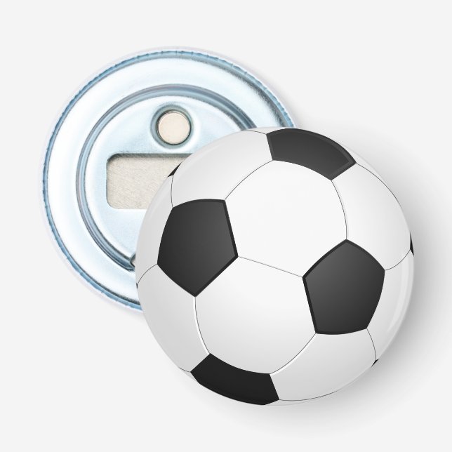 Fußball Knopf Flaschenöffner (Vorderseite)
