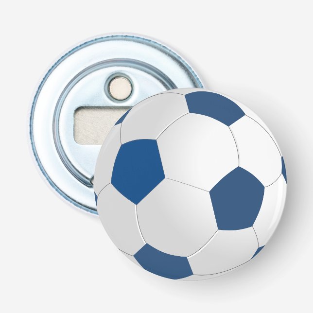 Fußball Knopf Flaschenöffner (Vorderseite)