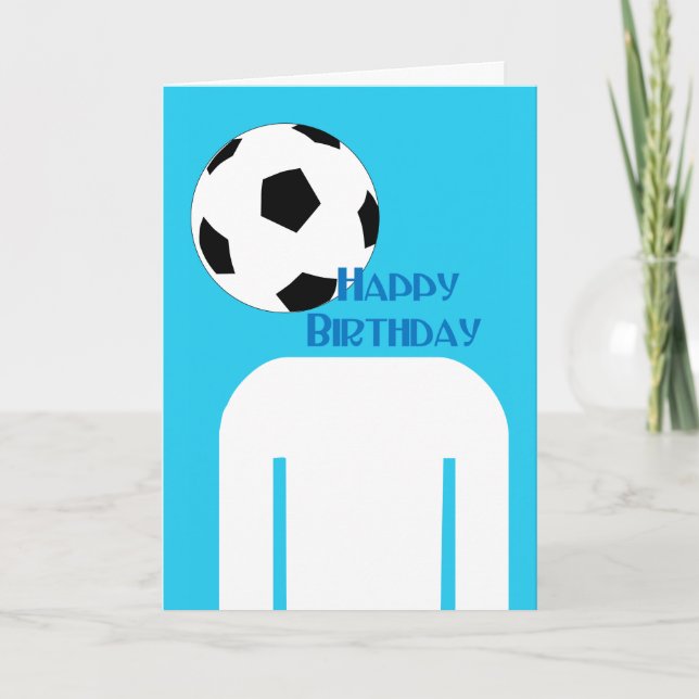 Fußball Kopf glücklich Geburtstag Karte (Vorderseite)