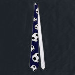 Fußball-Krawatte Krawatte<br><div class="desc">Navy Krawatte mit Fußballbällen. Ideal für Fußballfans!!!</div>