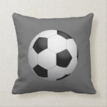 Fußball-Kugelkopf Kissen<br><div class="desc">SOCCER BALL Der klassische schwarz-weiße Fußball,  das perfekte Kissen,  um mit Ihrem Fußball Ref Kissen.</div>