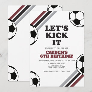 Fußball lassen wir ihn zum Geburtstag treten Einladung