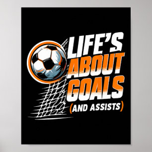 Fußball Leben handelt von Zielen Und Ists Fußballs Poster