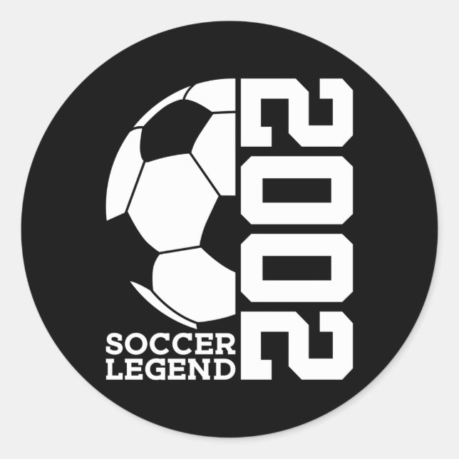 Fußball-Legende 2002 Runder Aufkleber (Vorderseite)