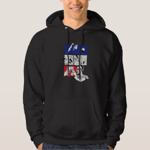 Fußball-Leidenschaft Französische Flagge Europamei Hoodie