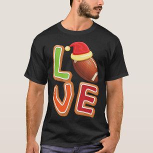 Fußball Liebe Weihnachten Niedlicher Sportspieler T-Shirt