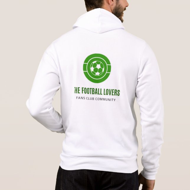 Fußball-Liebhaber Zip-Jacke Hoodie (Rückseite)