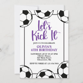 Fußball Lila Geburtstag Einladung