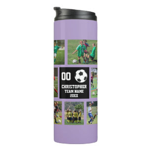 Fußball Lila Thermosbecher