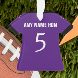 Fußball-lila u. schwarze Jersey-Verzierung Ornament