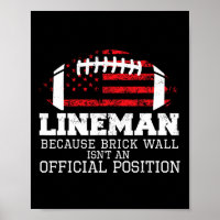 Fußball Lineman Weil Brick Wall O-Linie D-line