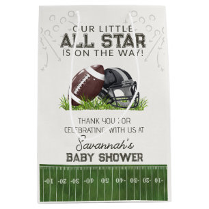 Fußball Little AllStar Touchdown Baby Shower Favor Mittlere Geschenktüte